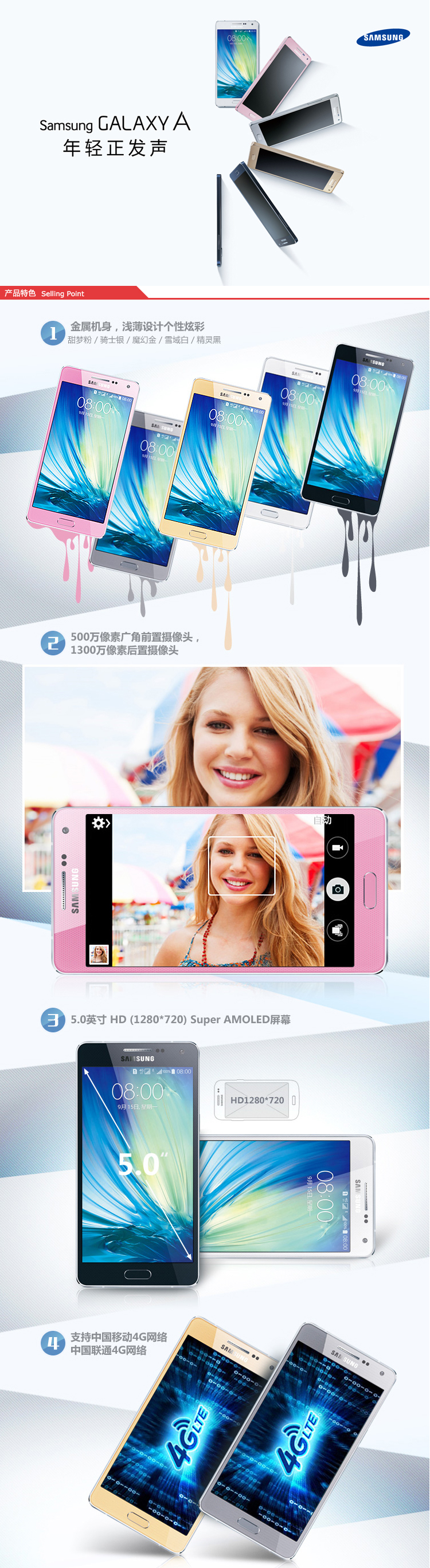  Galaxy A5 (SM-A5000) ƶͨ4Gֻ